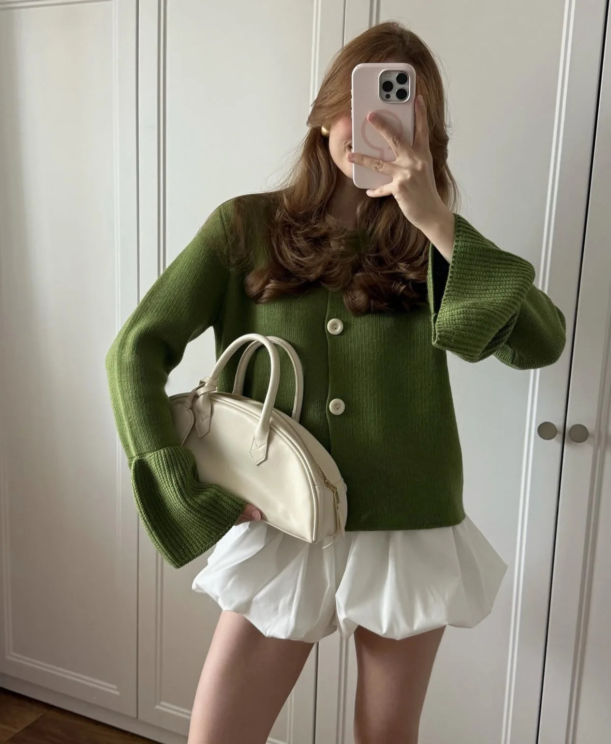 Ribbed Patchwork Knit Cardigan