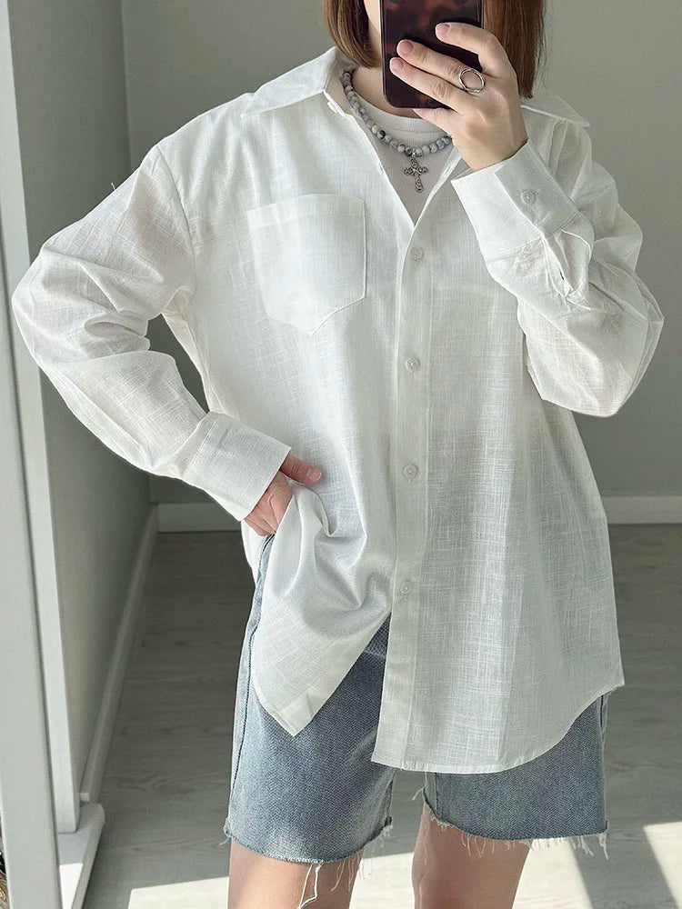 Oversized Cotton-Linen Shirt