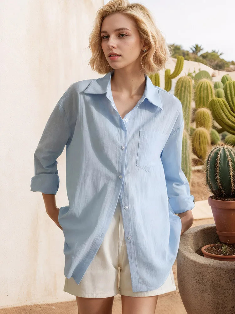 Oversized Cotton-Linen Shirt