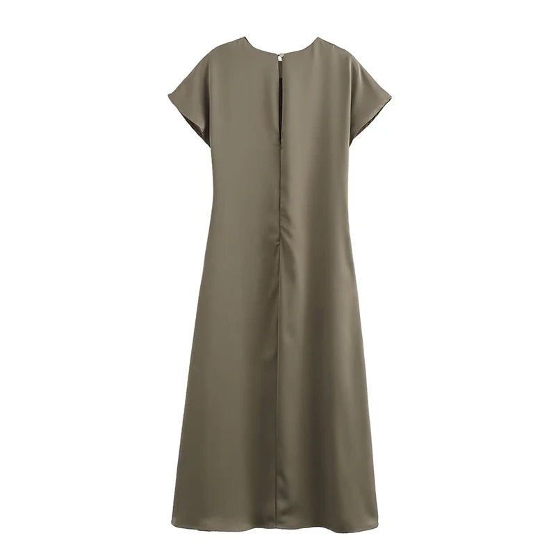 Elegant Satin Maxi Dress