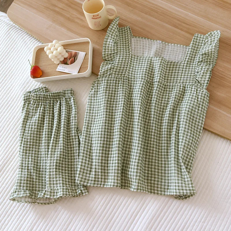 Women’s Soft Cotton Crepe Summer Pajama Set