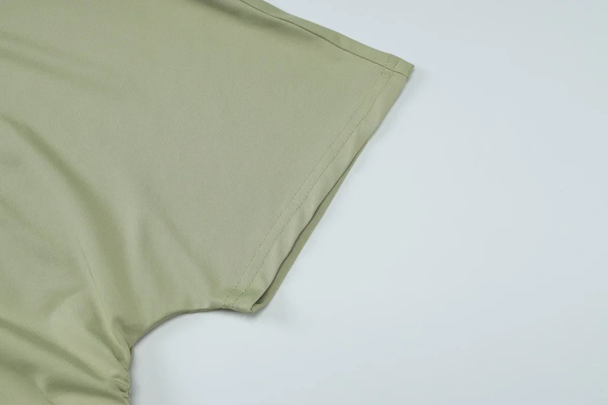 One-Shoulder Slim Fit Short-Sleeve Top