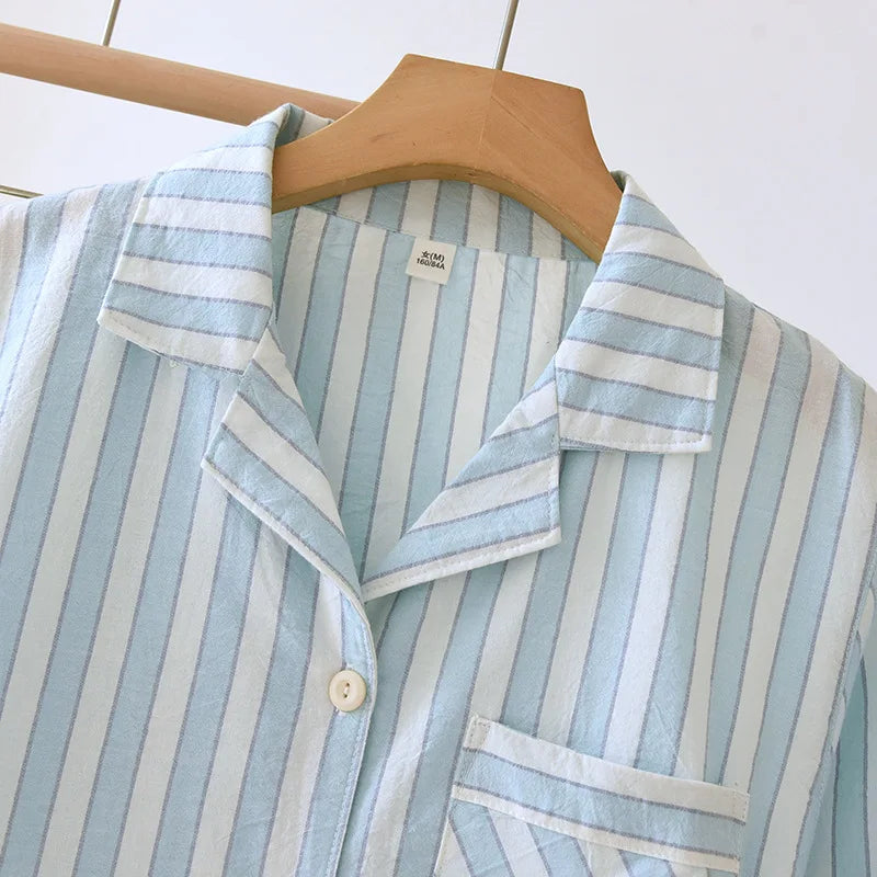 Women’s Striped Cotton Pajama Set