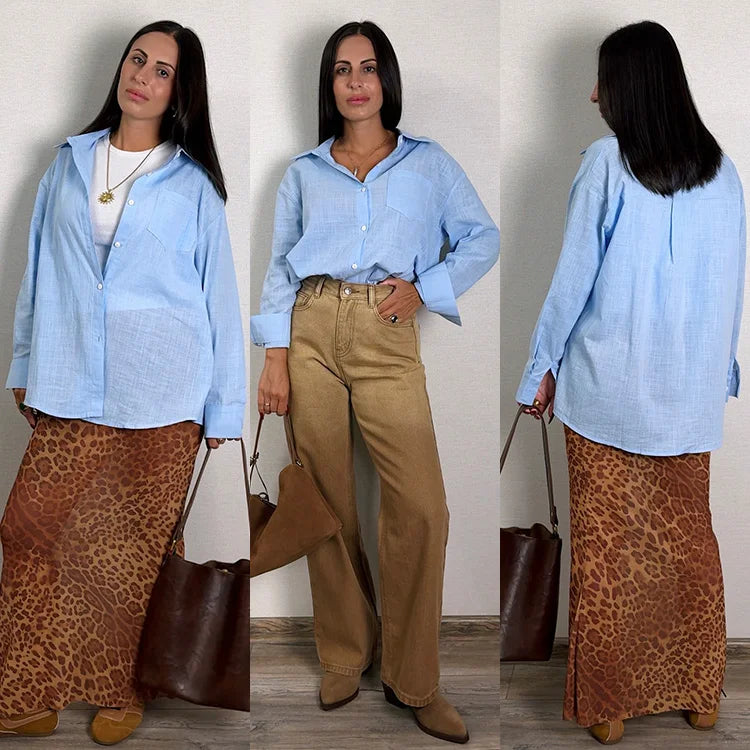 Oversized Cotton-Linen Shirt