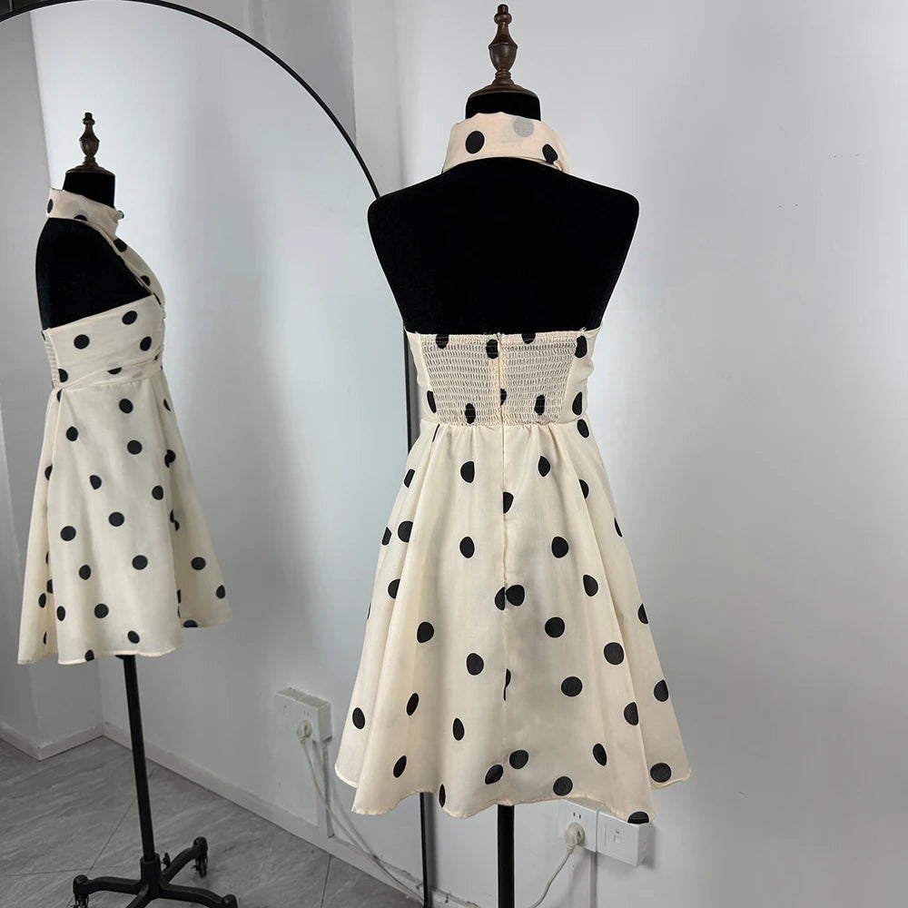 Strapless Polka Dot Dress