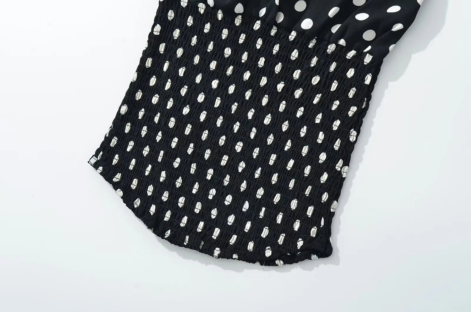 Backless Polka Dot Halter Crop Top