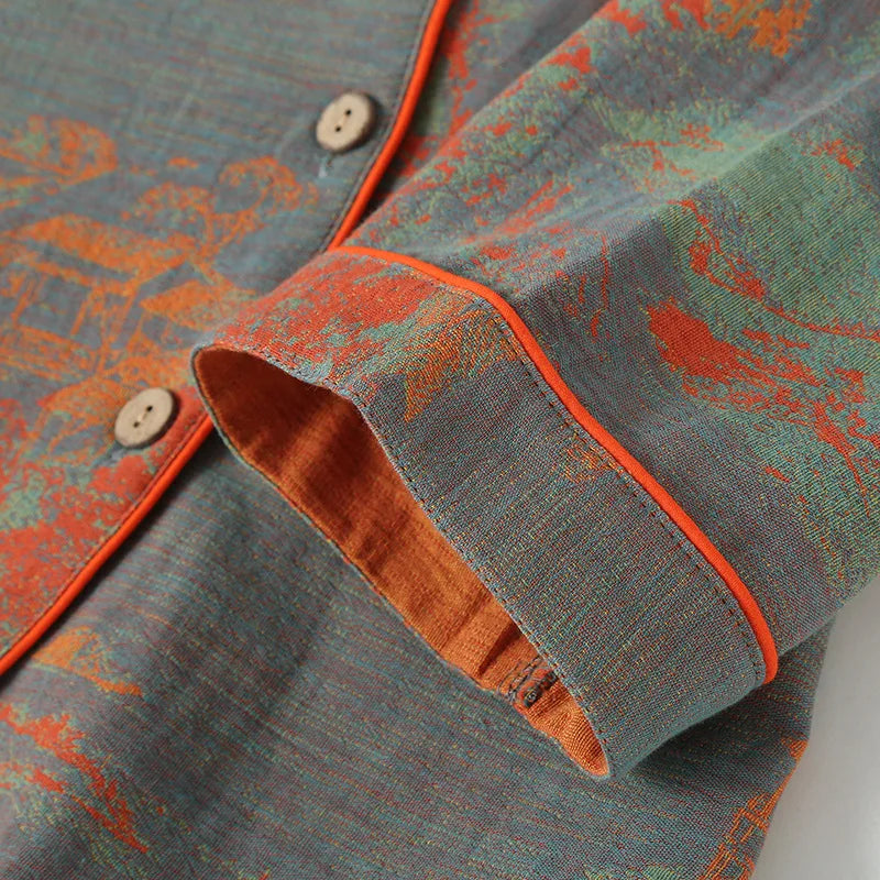 Women’s 100% Cotton Jacquard Pajama Set