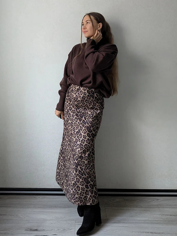 Loose Turtleneck Knit Sweater