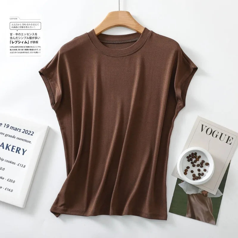 Women’s Pure Cotton Short Sleeve Sleep Top