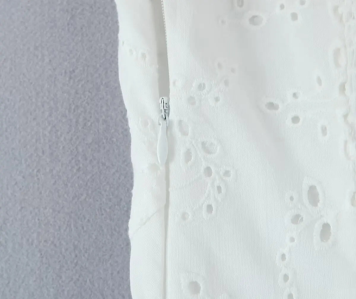 Hollow Out Embroidered Strapless Fit-and-Flare Mini Dress