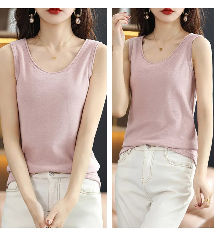 Cotton Sleeveless Tank Top
