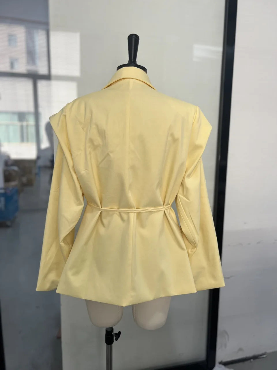 Lace-Up Lapel Suit Jacket