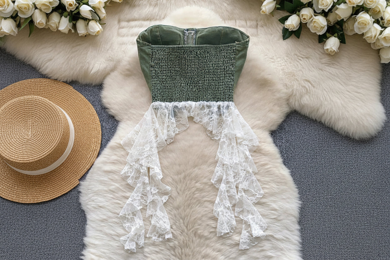 Women’s Lace Splice Denim Camisole