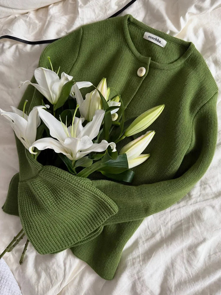 Ribbed Patchwork Knit Cardigan