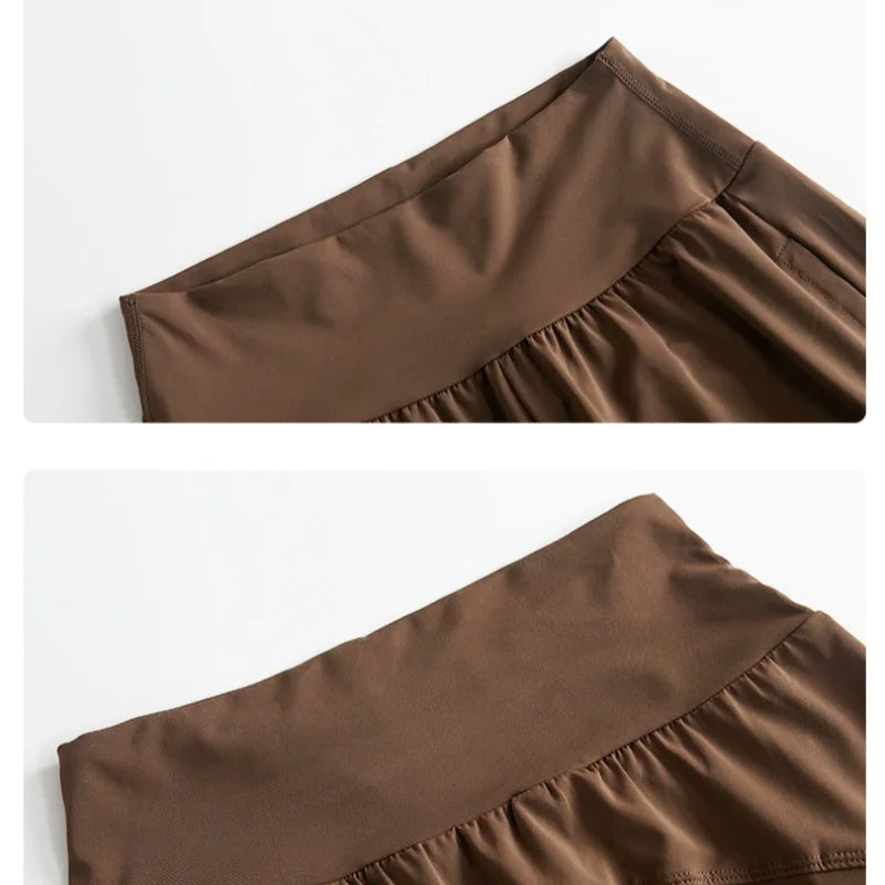 Two-Piece Yoga Set Long Sleeve Top & High Waist Pants