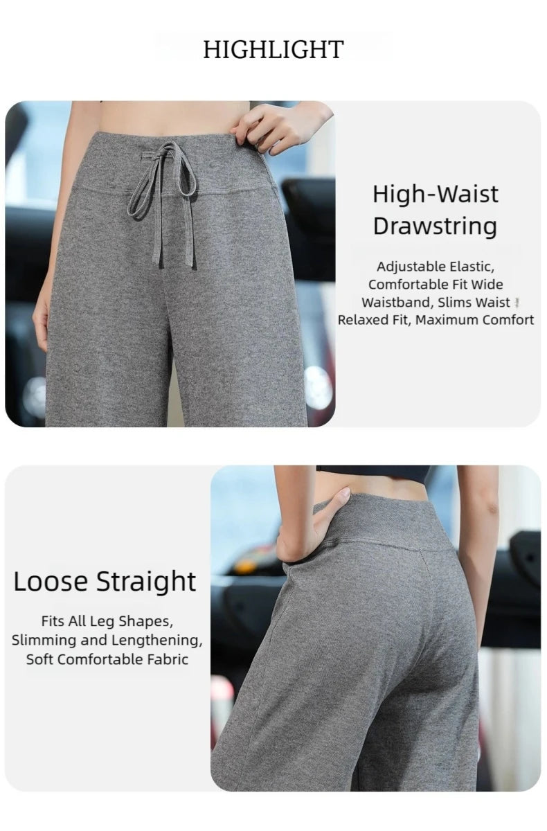 Women’s Wide-Leg Yoga Pants with Pockets
