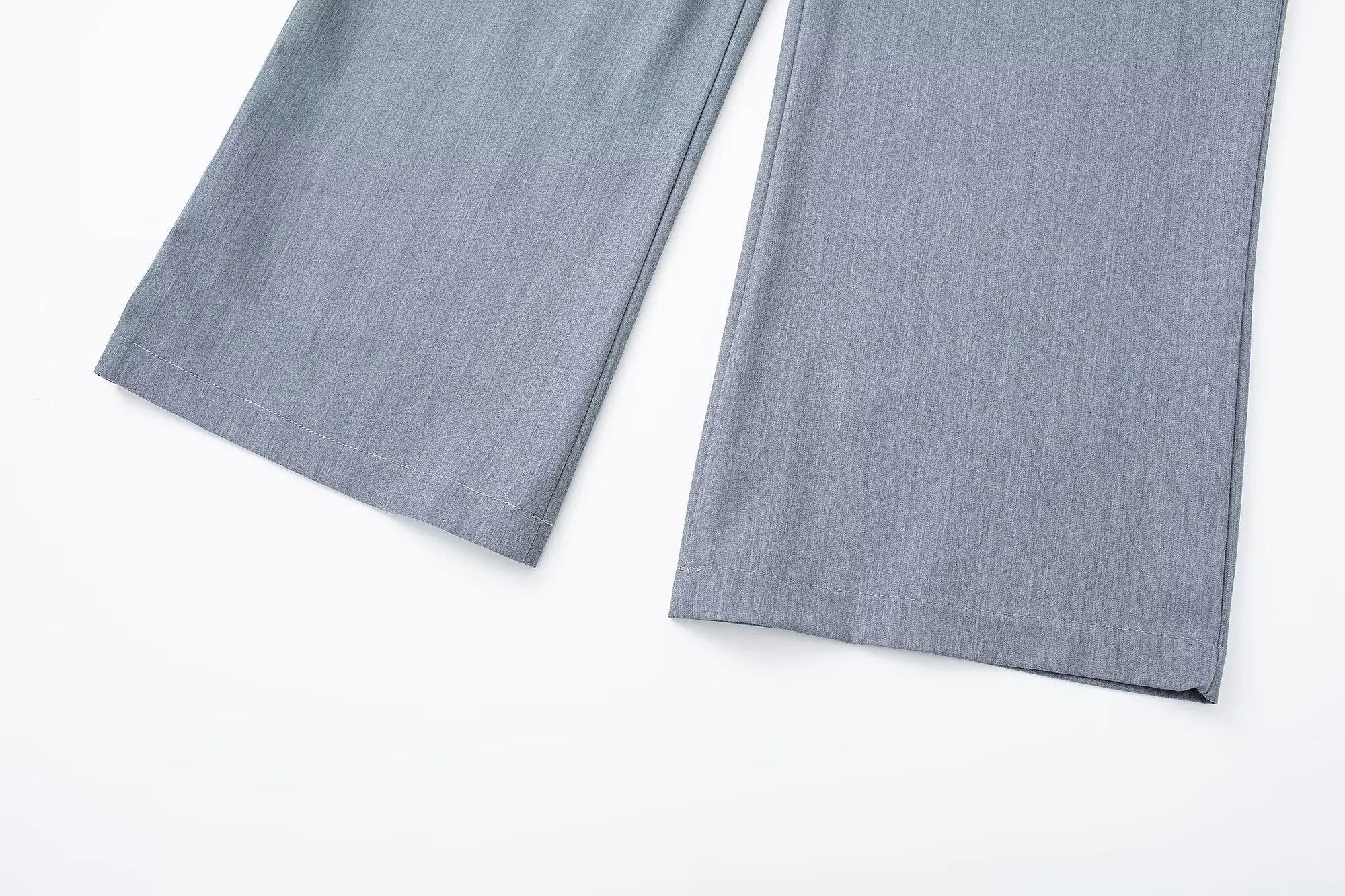 High Waist Front-Pleat Straight-Leg Trousers for Women