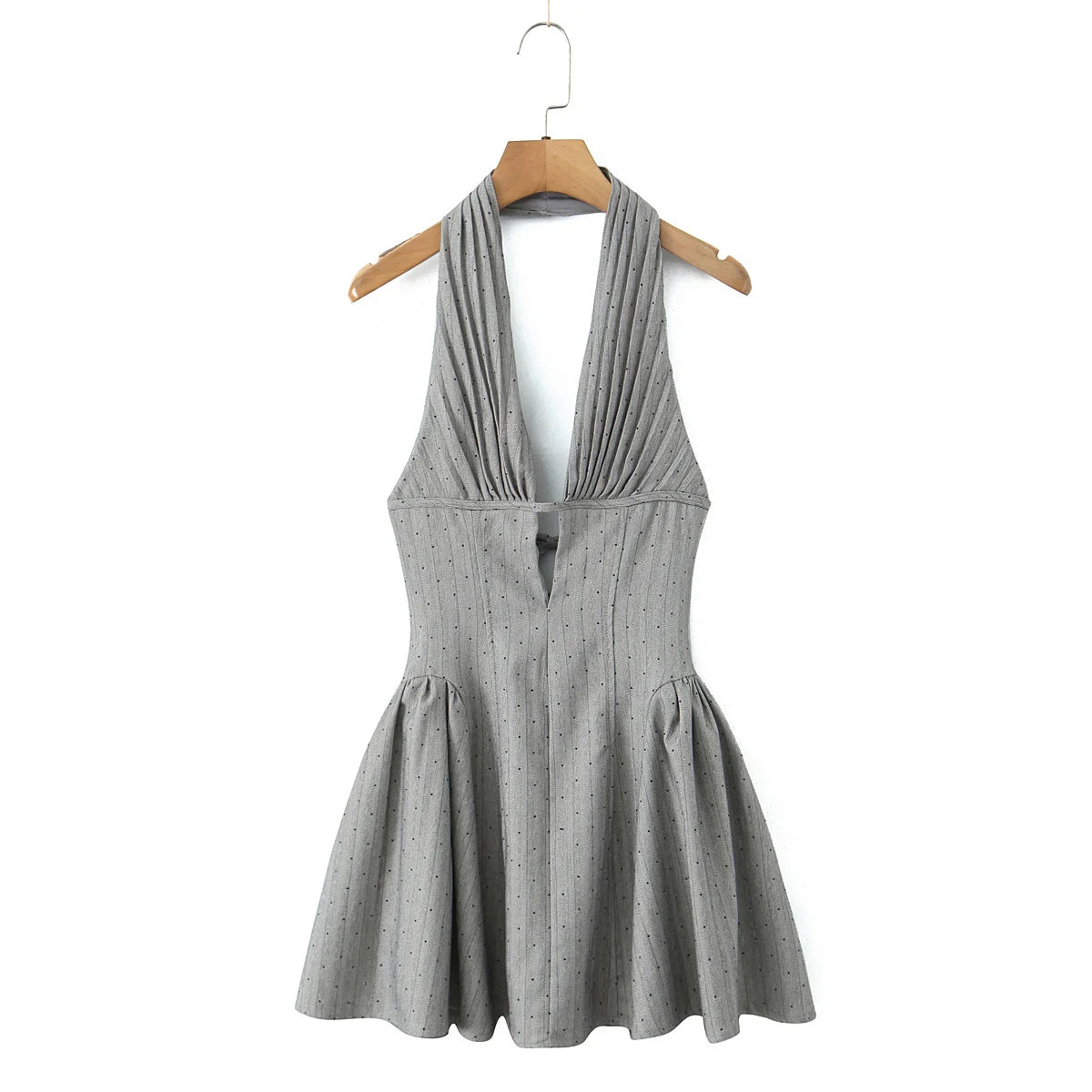 Backless Halter A-Line Mini Dress