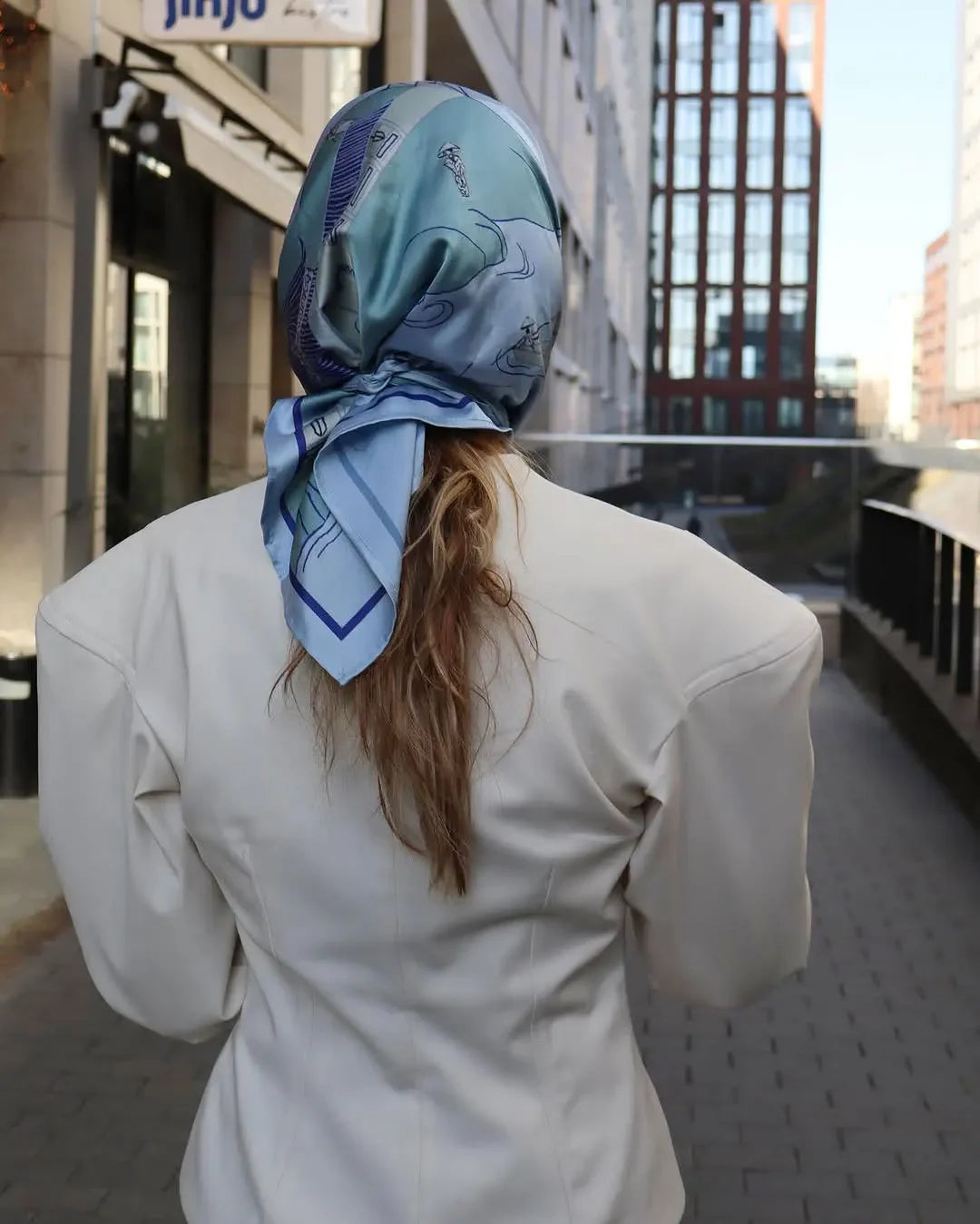 Slim V-Neck White Jacket