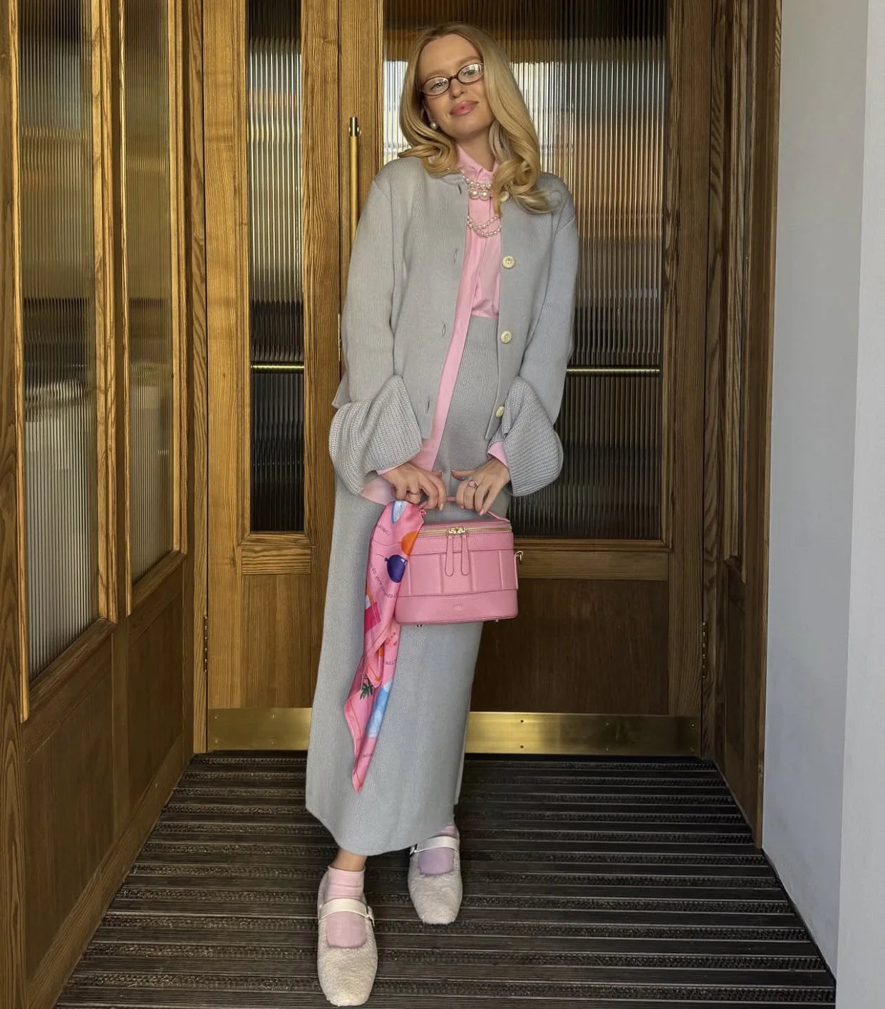 Ribbed Patchwork Knit Cardigan