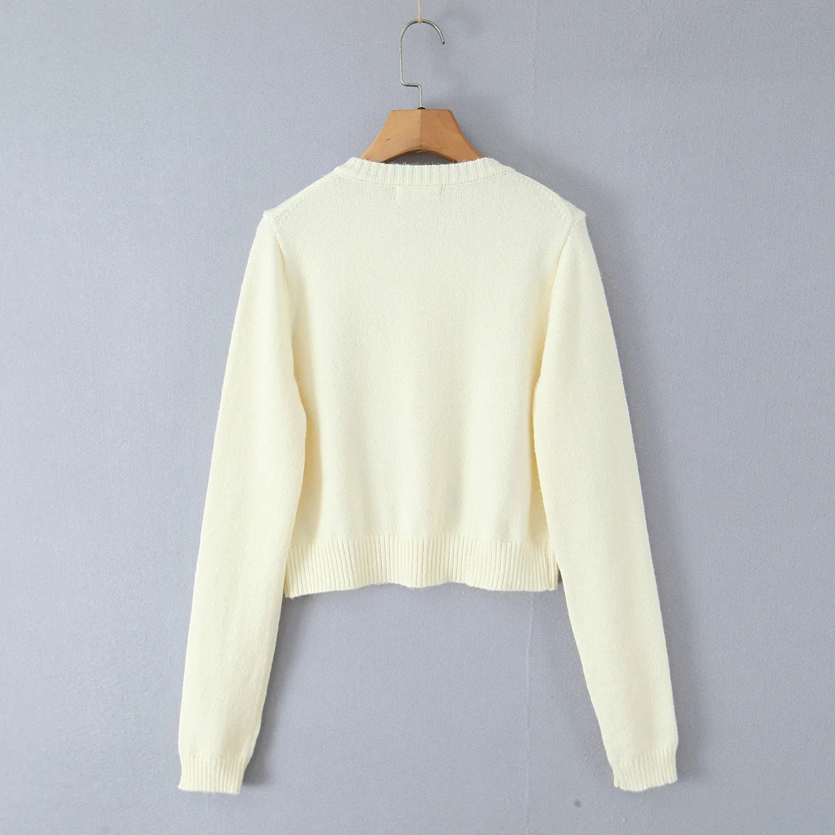 Cherry Embroidered Knit Cardigan