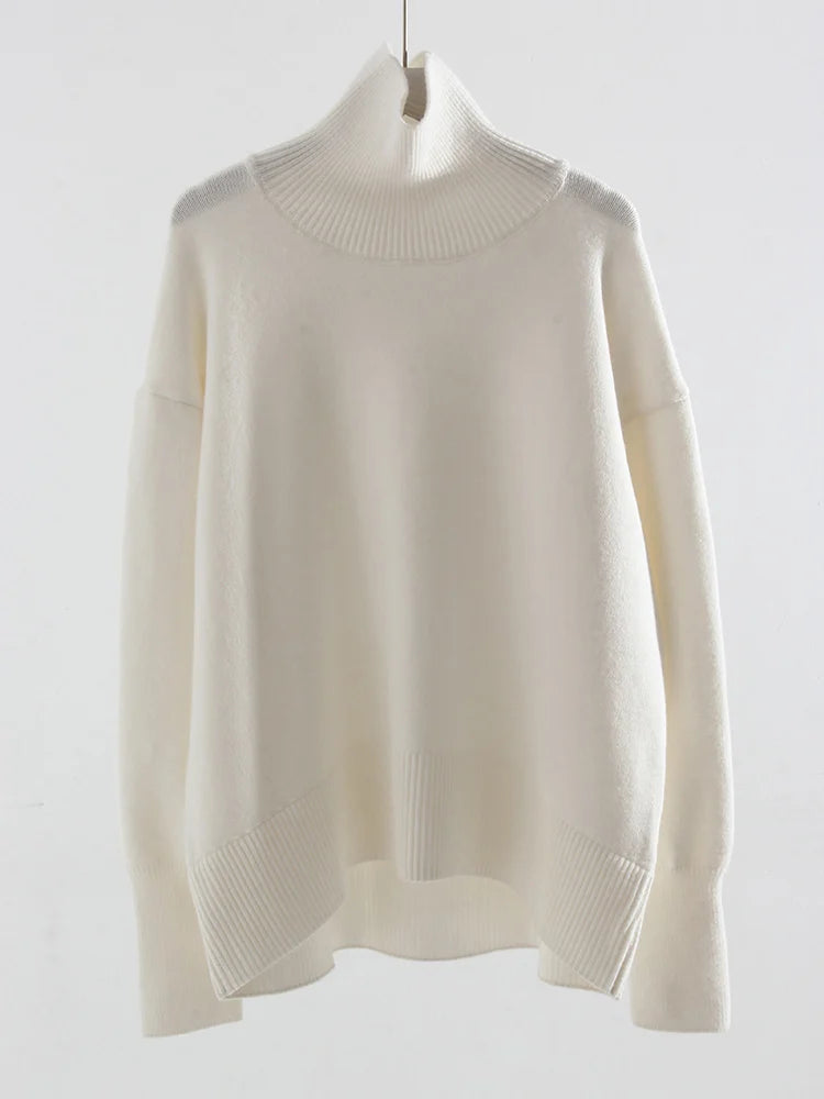 Loose Turtleneck Knit Sweater