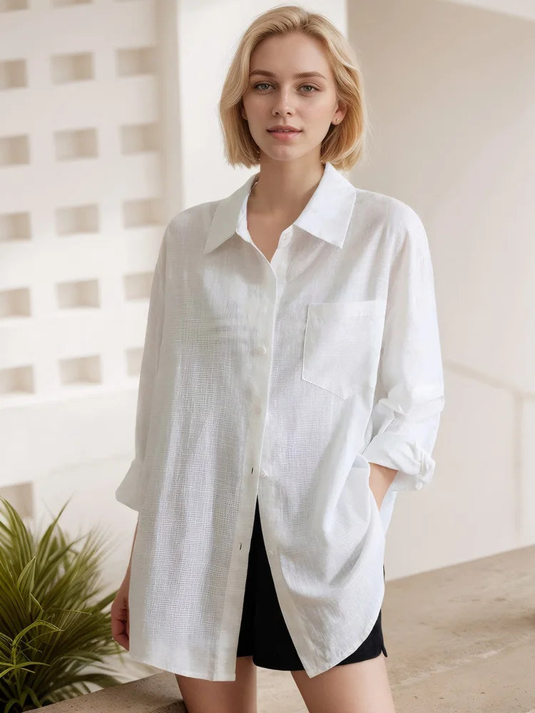 Oversized Cotton-Linen Shirt