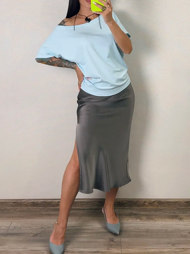 Off-Shoulder Oversized T-Shirt