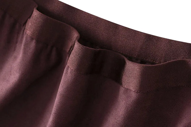 High Waist Suede A-Line Skirt