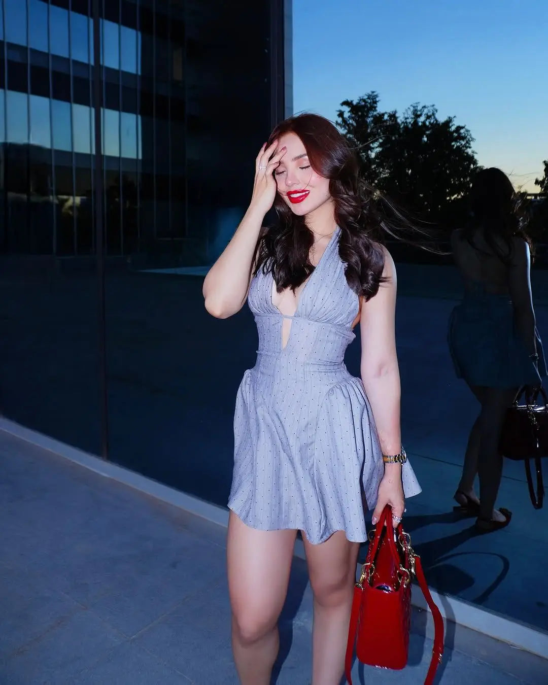 Backless Halter A-Line Mini Dress