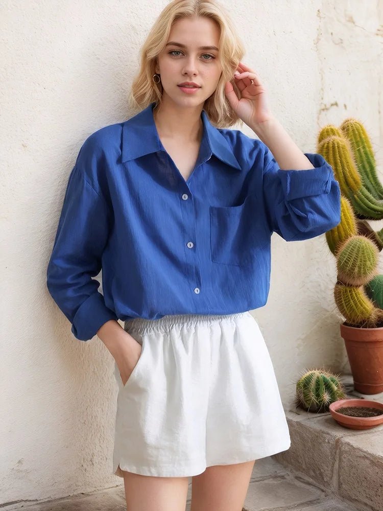 Oversized Cotton-Linen Shirt