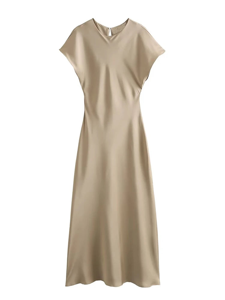 Elegant Satin Maxi Dress