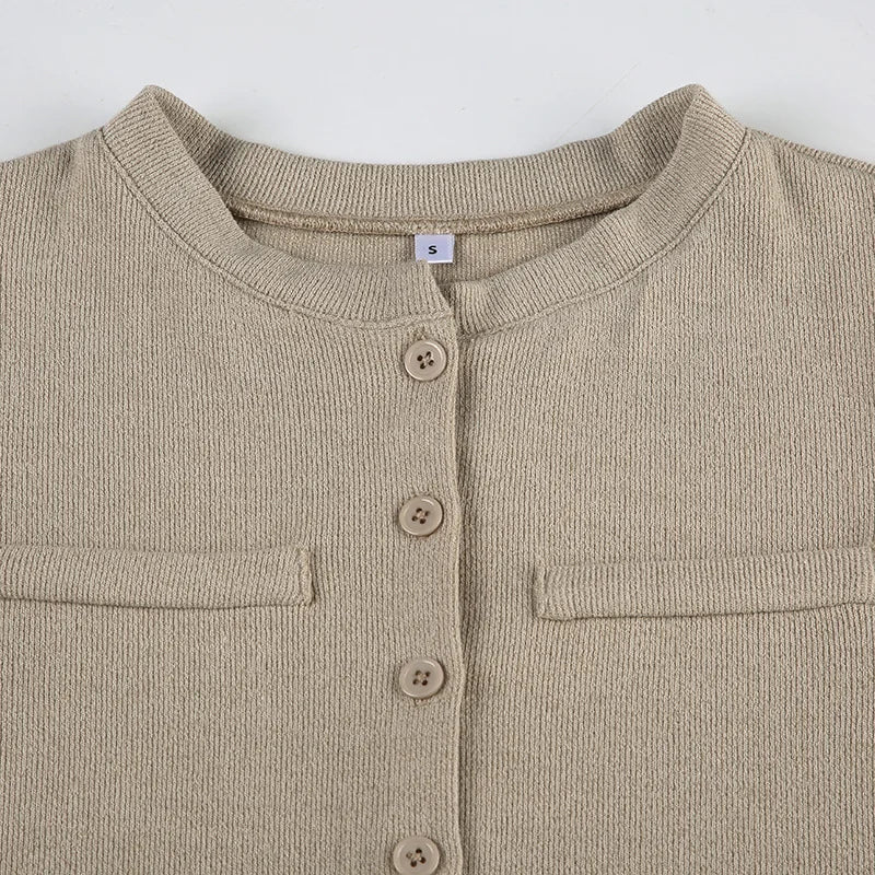 Patchwork Knit Short Dress