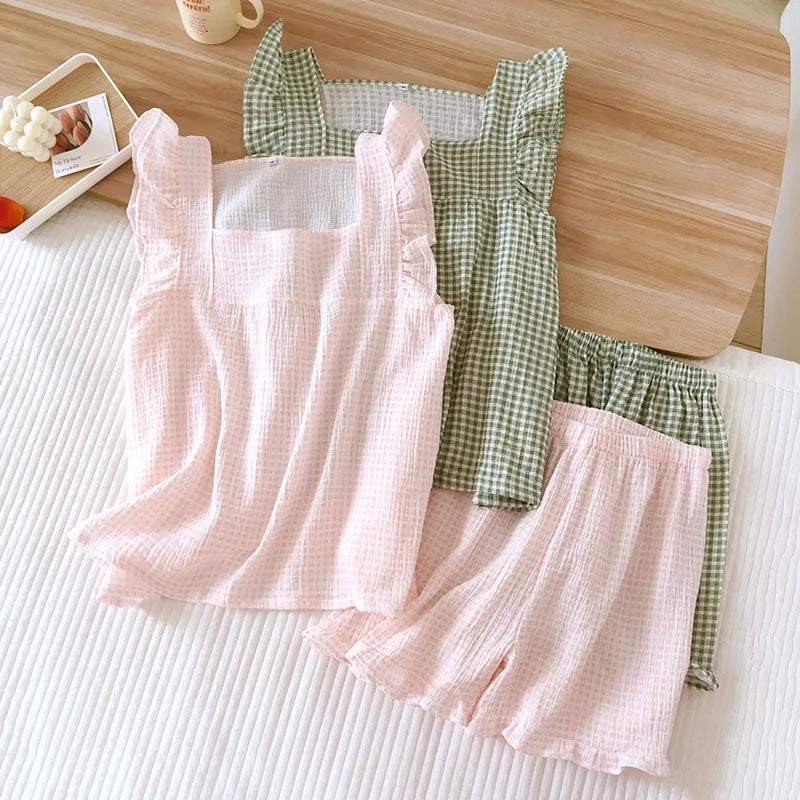 Women’s Soft Cotton Crepe Summer Pajama Set